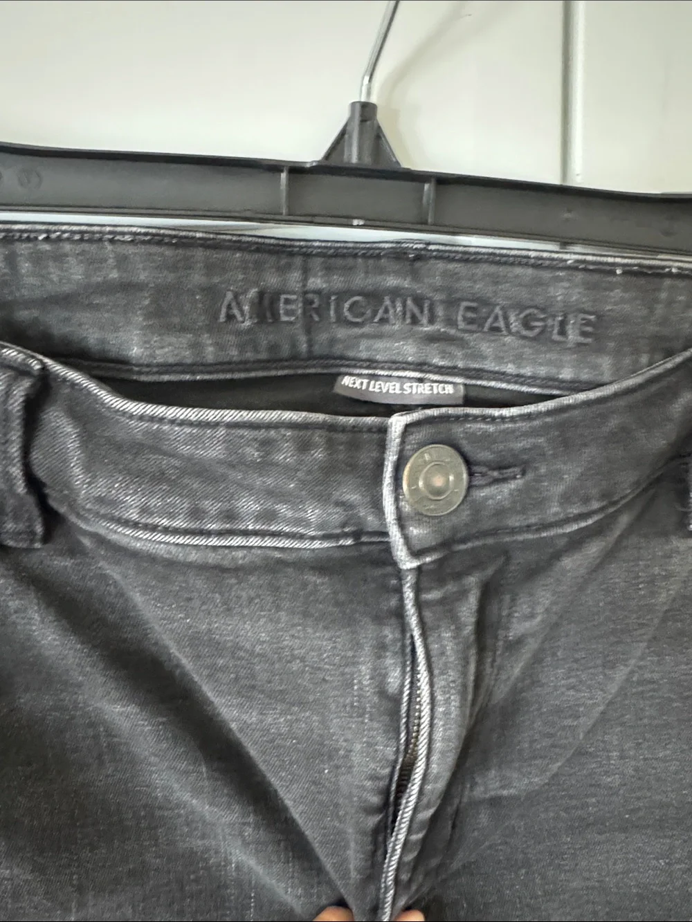 American Eagle Outfitters Black Denim Cuffed Jean Shorts